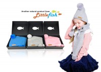 新西兰直邮 Littlefish 【包邮】 儿童驼羊毛围巾 灰色/蓝色/粉色 zealaner 姿兰