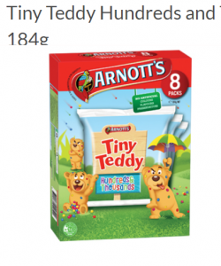 Arnott\'s澳乐思 Tiny Teddy小熊泰迪饼干  七彩珠 184g