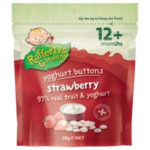 Raffertys 酸奶溶豆 草莓味 28g 12月+ Strawberry Yogurt Button Snacks