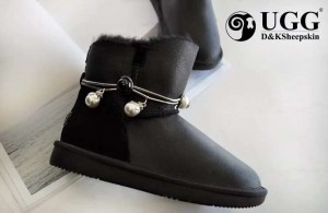 DK UGG 女鞋 DK029 防泼水珍珠蛇骨链 1.5cm内增高皮毛一体雪地靴