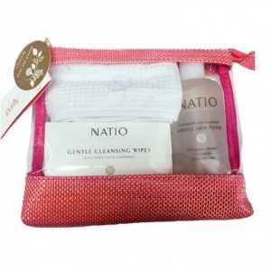 【包邮】Natio 娜迪奥 洁净红色礼包  (卸妆湿巾24张+玫瑰水250ml+头带+精美化妆包)
