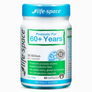 Life Space 60+ 老年人益生菌 60粒（调节肠胃增强免疫力/60岁以上） 2022-01