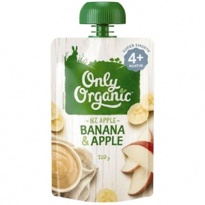 【超市】Only Organic 婴儿有机果泥 香蕉+苹果味 4+上 120g