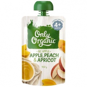 【超市】Only Organic 婴儿有机果泥 杏+蜜桃+苹果味 4+ 120g
