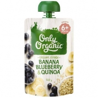 【超市】Only Organic 婴儿有机果泥 香蕉+蓝莓+藜麦味 6+ 120g