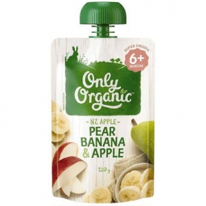 【超市】Only Organic 婴儿有机果泥 梨+香蕉+苹果味 6+ 120g