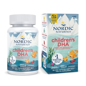 Nordic Naturals 挪威小鱼 3-6岁小金豆儿童DHA鳕鱼鱼油软胶囊 180粒-保质期2029年5月