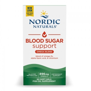 Nordic Naturals 挪威小鱼Omega深海鱼油硫辛酸+铬配方血糖平衡软胶囊60粒-保质期2028年2月