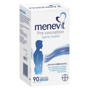 elevit 爱乐维 男款Menevit男性备孕胶囊 营养/提高精子活力 90粒-保质期2027年5月