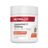 NutraLife纽乐1200mg维C维D和锌 60 片-保质期2028年1月