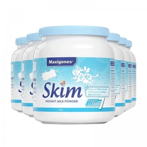 【澳洲直邮快线】Maxigenes 美可卓脱脂奶粉蓝妹子1kg*6罐装 保质期至2027年11月